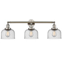 Bell Bath Vanity Light shown in the Polished Nickel finish with a Seedy shade