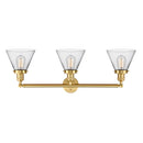 Innovations Lighting Large Cone 3 Light Bath Vanity Light Part Of The Franklin Restoration Collection 205-SG-G42