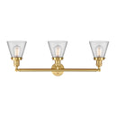 Innovations Lighting Small Cone 3 Light Bath Vanity Light Part Of The Franklin Restoration Collection 205-SG-G62