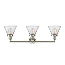 Innovations Lighting Large Cone 3 Light Bath Vanity Light Part Of The Franklin Restoration Collection 205-SN-G42