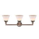 Innovations Lighting Large Cone 3 Light Bath Vanity Light Part Of The Franklin Restoration Collection 205BP-ACBK-G41