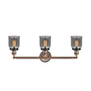 Innovations Lighting Small Bell 3 Light Bath Vanity Light Part Of The Franklin Restoration Collection 205BP-ACBK-G53