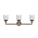 Innovations Lighting Small Bell 3 Light Bath Vanity Light Part Of The Franklin Restoration Collection 205BP-ACBK-G54