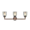 Innovations Lighting Small Bell 3 Light Bath Vanity Light Part Of The Franklin Restoration Collection 205BP-ACBK-G58