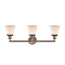 Innovations Lighting Small Cone 3 Light Bath Vanity Light Part Of The Franklin Restoration Collection 205BP-ACBK-G61