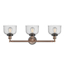 Innovations Lighting Large Bell 3 Light Bath Vanity Light Part Of The Franklin Restoration Collection 205BP-ACBK-G74