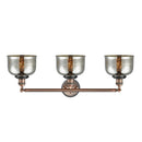 Innovations Lighting Large Bell 3 Light Bath Vanity Light Part Of The Franklin Restoration Collection 205BP-ACBK-G78