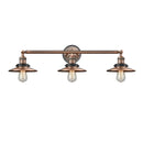 Railroad Bath Vanity Light shown in the Antique Copper finish with a Antique Copper shade