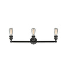 Innovations Lighting Bare Bulb 3 Light Bath Vanity Light Part Of The Franklin Restoration Collection 205-BK-LED