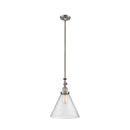 Cone Mini Pendant shown in the Brushed Satin Nickel finish with a Seedy shade