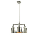 Addison Chandelier shown in the Polished Nickel finish with a Polished Nickel shade