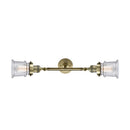 Innovations Lighting Small Canton 2 Light Bath Vanity Light Part Of The Franklin Restoration Collection 208-AB-G184S-LED
