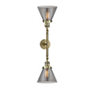 Innovations Lighting Large Cone 2 Light Bath Vanity Light Part Of The Franklin Restoration Collection 208-AB-G43