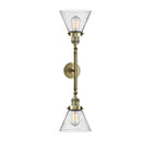 Innovations Lighting Large Cone 2 Light Bath Vanity Light Part Of The Franklin Restoration Collection 208-AB-G44