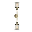 Innovations Lighting Small Bell 2 Light Bath Vanity Light Part Of The Franklin Restoration Collection 208-AB-G58-LED