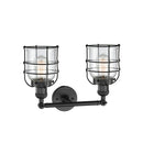 Innovations Lighting Small Bell Cage 2 Light Bath Vanity Light Part Of The Franklin Restoration Collection 208-BK-G52-CE