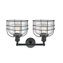 Innovations Lighting Large Bell Cage 2 Light Bath Vanity Light Part Of The Franklin Restoration Collection 208-BK-G72-CE