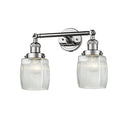 Colton Bath Vanity Light shown in the Polished Chrome finish with a Clear Halophane shade