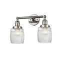 Colton Bath Vanity Light shown in the Polished Nickel finish with a Clear Halophane shade