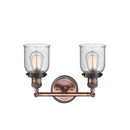 Innovations Lighting Small Bell 2 Light Bath Vanity Light Part Of The Franklin Restoration Collection 208BP-ACBK-G54
