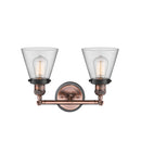 Innovations Lighting Small Cone 2 Light Bath Vanity Light Part Of The Franklin Restoration Collection 208BP-ACBK-G62