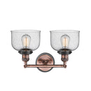 Innovations Lighting Large Bell 2 Light Bath Vanity Light Part Of The Franklin Restoration Collection 208BP-ACBK-G74
