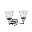 Innovations Lighting Small Cone 2 Light Bath Vanity Light Part Of The Franklin Restoration Collection 208BP-PCBK-G64