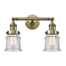 Innovations Lighting Small Canton 2 Light Bath Vanity Light Part Of The Franklin Restoration Collection 208L-AB-G184S