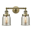 Innovations Lighting Small Bell 2 Light Bath Vanity Light Part Of The Franklin Restoration Collection 208L-AB-G58-LED