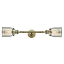 Bell Bath Vanity Light shown in the Antique Brass finish with a Silver Plated Mercury shade