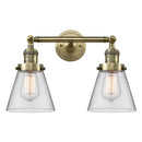 Innovations Lighting Small Cone 2 Light Bath Vanity Light Part Of The Franklin Restoration Collection 208L-AB-G62
