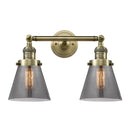Innovations Lighting Small Cone 2 Light Bath Vanity Light Part Of The Franklin Restoration Collection 208L-AB-G63