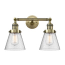 Innovations Lighting Small Cone 2 Light Bath Vanity Light Part Of The Franklin Restoration Collection 208L-AB-G64