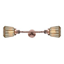 Chatham Bath Vanity Light shown in the Antique Copper finish with a Mercury shade
