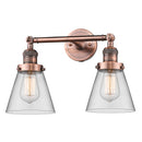Innovations Lighting Small Cone 2 Light Bath Vanity Light Part Of The Franklin Restoration Collection 208L-AC-G62