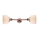 Bell Bath Vanity Light shown in the Antique Copper finish with a Matte White shade