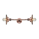 Railroad Bath Vanity Light shown in the Antique Copper finish with a Antique Copper shade
