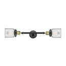 Bell Bath Vanity Light shown in the Black Antique Brass finish with a Clear shade