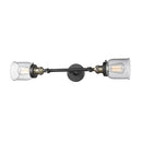 Bell Bath Vanity Light shown in the Black Antique Brass finish with a Seedy shade