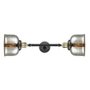 Bell Bath Vanity Light shown in the Black Antique Brass finish with a Silver Plated Mercury shade