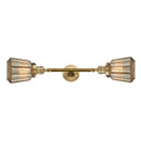 Chatham Bath Vanity Light shown in the Brushed Brass finish with a Mercury shade
