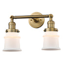 Innovations Lighting Small Canton 2 Light Bath Vanity Light Part Of The Franklin Restoration Collection 208L-BB-G181S-LED