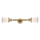 Canton Bath Vanity Light shown in the Brushed Brass finish with a Matte White shade