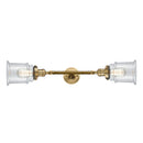 Canton Bath Vanity Light shown in the Brushed Brass finish with a Clear shade