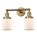 Innovations Lighting Small Bell 2 Light Bath Vanity Light Part Of The Franklin Restoration Collection 208L-BB-G51-LED