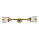 Bell Bath Vanity Light shown in the Brushed Brass finish with a Silver Plated Mercury shade