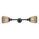 Chatham Bath Vanity Light shown in the Matte Black finish with a Mercury shade