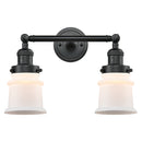 Innovations Lighting Small Canton 2 Light Bath Vanity Light Part Of The Franklin Restoration Collection 208L-BK-G181S-LED