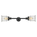 Canton Bath Vanity Light shown in the Matte Black finish with a Seedy shade