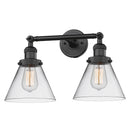 Innovations Lighting Large Cone 2 Light Bath Vanity Light Part Of The Franklin Restoration Collection 208L-BK-G42-LED